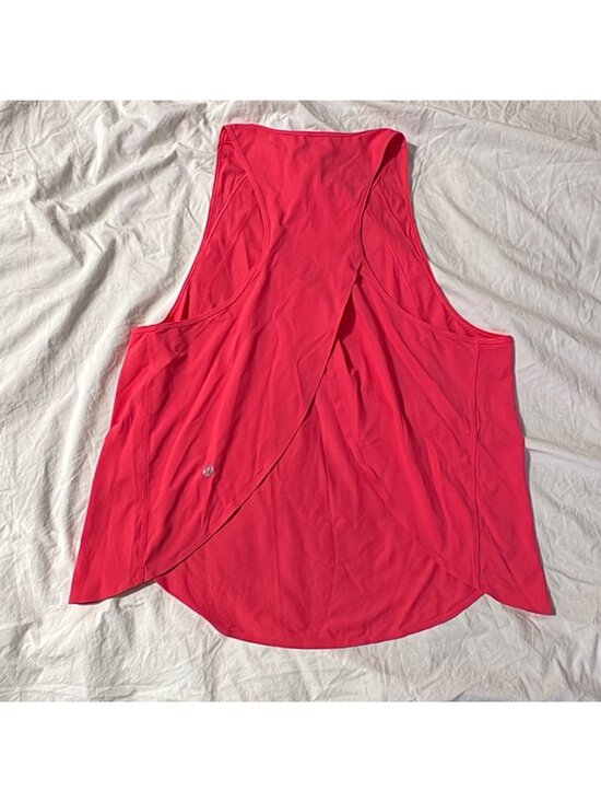 NWOT Lululemon High-Ventilation Running Tank Top Lip Gloss Mesh Open Back 10 - Picture 5 of 9